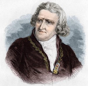 एंटोनी ऑगस्टिन पारमेंटियर (1737 - 1813) का पोर्ट्रेट, फ्रांसीसी सैन्य फार्मासिस्ट और कृषि विज्ञानी। 1866 से उत्कीर्णन। द्वारा अज्ञात कलाकार