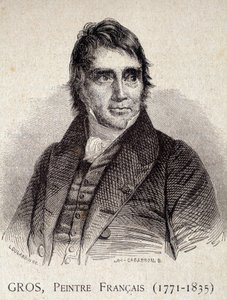 एंटोनी जीन ग्रोस का पोर्ट्रेट, फ्रांसीसी चित्रकार (1771-1835) - "लेस कंटेम्पोरेन्स" में, और 19वीं सदी के अंत में (उत्कीर्णन) द्वारा अज्ञात कलाकार