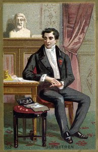 बैरन गिलौम डुप्यूट्रेन (1777 - 1835) का पोर्ट्रेट, फ्रांसीसी सर्जन। 19 वीं शताब्दी के उत्तरार्ध की क्रोमोलिथोग्राफी। द्वारा अज्ञात कलाकार