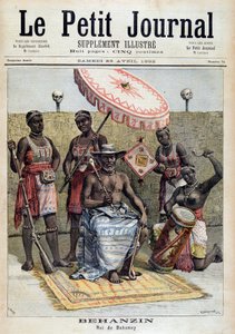 बेहानज़िन का पोर्ट्रेट (1844-1900), दाहोमी (बेनिन) के राजा - 23/4/1892 के "ले पेटिट जर्नल" में द्वारा अज्ञात कलाकार
