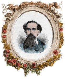 चार्ल्स डिकेंस का पोर्ट्रेट (1812-1870) अंग्रेजी उपन्यासकार, उत्कीर्णन द्वारा अज्ञात कलाकार