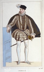 फ्रांस के राजा चार्ल्स IX (1550 - 1574) का पोर्ट्रेट। द्वारा अज्ञात कलाकार