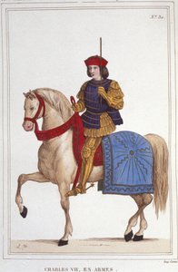 चार्ल्स VII (1403 - 1461) का पोर्ट्रेट, फ्रांस के राजा ने 1830 . का उत्कीर्णन किया द्वारा अज्ञात कलाकार
