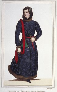 चार्ल्स द बोल्ड का पोर्ट्रेट (1433-1477), ड्यूक ऑफ बरगंडी। 1830 . की नक्काशी द्वारा अज्ञात कलाकार