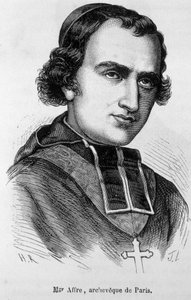 पेरिस के पुरातन डेनिस ऑगस्टे एफ़्रे (1793-1848) का पोर्ट्रेट। द्वारा अज्ञात कलाकार