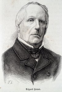एडगर (एडगार्ड) क्विनेट का पोर्ट्रेट, फ्रांसीसी इतिहासकार (1803 - 1875) द्वारा अज्ञात कलाकार