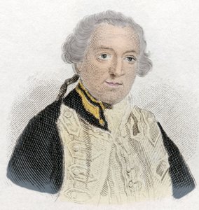 एडवर्ड बोस्कावेन (1711-1761) का पोर्ट्रेट, अंग्रेजी एडमिरल और राजनीतिज्ञ। 19वीं सदी की नक्काशी। द्वारा अज्ञात कलाकार