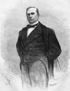 एमिल डी गिरार्डिन (1806-1881) का पोर्ट्रेट, फ्रांसीसी प्रचारक और राजनीतिज्ञ, आधुनिक प्रेस के संस्थापक। द्वारा अज्ञात कलाकार