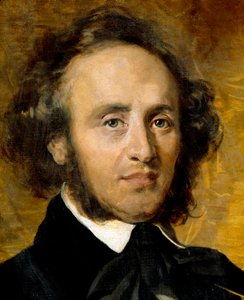 फेलिक्स मेंडेलसोहन बार्थोल्डी (1809-1847) जर्मन संगीतकार का पोर्ट्रेट। द्वारा अज्ञात कलाकार