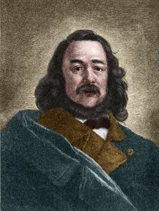 फर्डिनेंड फ्रीलीग्राथ का पोर्ट्रेट (1810-1876) जर्मन लेखक। द्वारा अज्ञात कलाकार