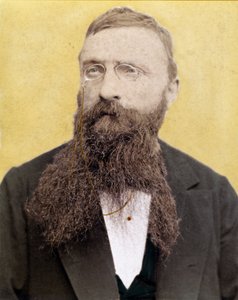 फ्रेंकोइस अगस्टे रेने रोडिन का पोर्ट्रेट - फ्रांसीसी मूर्तिकार - 1885 के आसपास की तस्वीर द्वारा अज्ञात कलाकार