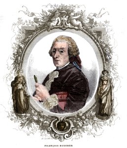 फ्रेंकोइस बाउचर का पोर्ट्रेट (1703-1770), फ्रांसीसी चित्रकार। द्वारा अज्ञात कलाकार