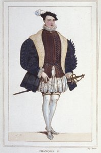 फ्रेंकोइस II (1544 - 1560) का पोर्ट्रेट, 1830 King से उत्कीर्ण फ्रांस के राजा द्वारा अज्ञात कलाकार
