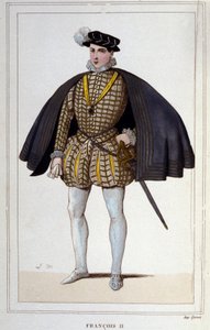 फ्रेंकोइस II (1544 - 1560) का पोर्ट्रेट, 1830 King से उत्कीर्ण फ्रांस के राजा द्वारा अज्ञात कलाकार
