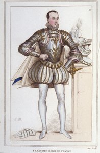 फ्रेंकोइस II (1544 - 1560) का पोर्ट्रेट, 1830 King से उत्कीर्ण फ्रांस के राजा द्वारा अज्ञात कलाकार