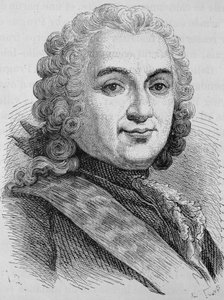 फ्रांकोइस डी चेवर्ट का पोर्ट्रेट (1695 - 1769)। एच. मार्टिन द्वारा "हिस्टोइरे डी फ्रांस" में 19वीं शताब्दी के अंत का उत्कीर्णन। द्वारा अज्ञात कलाकार