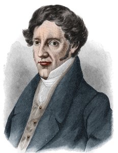 ऑस्ट्रियाई नाटककार फ्रांज ग्रिलपरजर (1791-1872) का पोर्ट्रेट। द्वारा अज्ञात कलाकार
