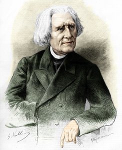 फ्रांज लिस्ट्ट (1811-1886) का पोर्ट्रेट हंगेरियन संगीतकार और पियानोवादक। द्वारा अज्ञात कलाकार