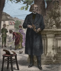 फ्रांज लिस्ट्ट (1811-1886) का पोर्ट्रेट, हंगेरियन संगीतकार, पियानोवादक और कंडक्टर (फ्रांज लिस्ट्ट, हंगेरियन संगीतकार, पियानोवादक और कंडक्टर) "लोकप्रिय संगीत" में उत्कीर्णन "शानदार साप्ताहिक समाचार पत्र - 1882 द्वारा अज्ञात कलाकार