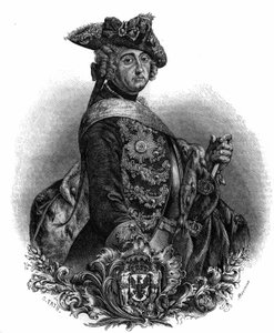 फ्रेडरिक II (1712-1786), प्रशिया के राजा का पोर्ट्रेट, जिसे फ्रेडरिक द ग्रेट के नाम से जाना जाता है। द्वारा अज्ञात कलाकार