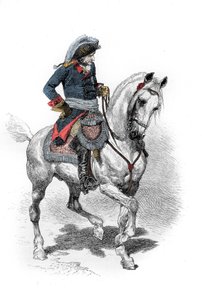 प्रशिया के फ़्रेडरिक द्वितीय का पोर्ट्रेट (1712-1786) जिसे फ़्रेडरिक द ग्रेट के नाम से जाना जाता है। 19वीं सदी की नक्काशी। . द्वारा अज्ञात कलाकार