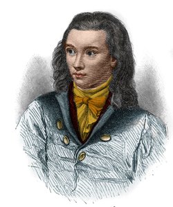 फ़्रेडरिक वॉन हार्डेनबर्ग का पोर्ट्रेट, डिट नोवालिस (1772-1801), रोमांटिक आंदोलन के जर्मन कवि। द्वारा अज्ञात कलाकार