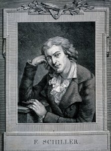 फ्रेडरिक वॉन शिलर (1759-1805), जर्मन कवि और नाटककार का पोर्ट्रेट। द्वारा अज्ञात कलाकार