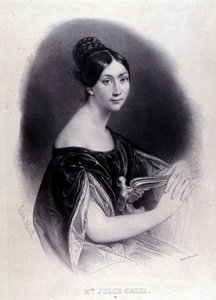 GRISI Giulia (जूली) का पोर्ट्रेट (1811-1869) इतालवी सोप्रानो। द्वारा अज्ञात कलाकार