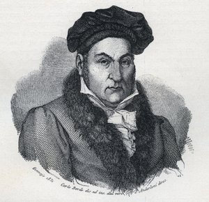 जियानडोमेनिको (जियान डोमेनिको) रोमाग्नोसी (1761-1835), इतालवी दार्शनिक और वकील का पोर्ट्रेट द्वारा अज्ञात कलाकार