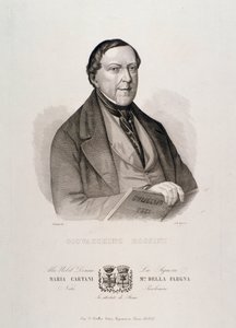 Gioacchino Rossini का पोर्ट्रेट (उत्कीर्णन) द्वारा अज्ञात कलाकार