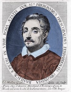 गिरोलामो (या गेरोलामो) फ्रेस्कोबाल्डी (1583 - 1643) इतालवी संगीतकार का पोर्ट्रेट। द्वारा अज्ञात कलाकार