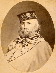 ग्यूसेप गैरीबाल्डी का पोर्ट्रेट (1807-1882) 1875। द्वारा अज्ञात कलाकार