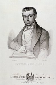 Giuseppe Saverio Mercadante (1795-1870) का पोर्ट्रेट, इतालवी संगीतकार लिथोग्राफ। 19 वीं सदी। बोलोग्ना, सिविक संगीत संग्रहालय द्वारा अज्ञात कलाकार