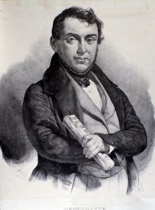 Giuseppe Saverio Mercadante का पोर्ट्रेट (लिथोग्राफी) द्वारा अज्ञात कलाकार