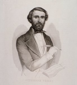 Giuseppe Verdi का पोर्ट्रेट (उत्कीर्णन) द्वारा अज्ञात कलाकार