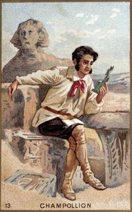 जीन फ्रांकोइस (जीन-फ्रेंकोइस) चैंपियन का पोर्ट्रेट, डिट ले ज्यून (1790 - 1832) फ्रांसीसी मिस्रविज्ञानी। 19 वीं शताब्दी की क्रोमोलिथोग्राफी। द्वारा अज्ञात कलाकार