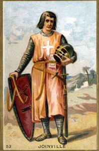 जीन डे जॉइनविल (1225 - 1317) का पोर्ट्रेट फ्रांसीसी स्तंभकार। 19 वीं शताब्दी की क्रोमोलिथोग्राफी। द्वारा अज्ञात कलाकार