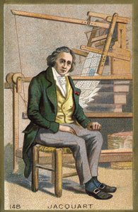 जोसेफ मैरी जैक्वार्ड (1752-1834) का पोर्ट्रेट, फ्रांसीसी मैकेनिक अपने स्वचालित करघे के सामने। द्वारा अज्ञात कलाकार
