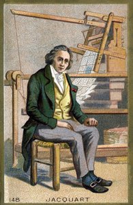 जोसेफ मैरी जैक्वार्ड (1752-1834) का पोर्ट्रेट, करघे के फ्रांसीसी मैकेनिक आविष्कारक। 19 वीं शताब्दी के उत्तरार्ध की क्रोमोलिथोग्राफी। द्वारा अज्ञात कलाकार