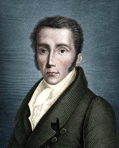 जोसेफ वॉन फ्रौनहोफर (1787 - 1826) का पोर्ट्रेट जर्मन ऑप्टिशियन और भौतिक विज्ञानी, स्पेक्ट्रोस्कोपी के संस्थापक। द्वारा अज्ञात कलाकार