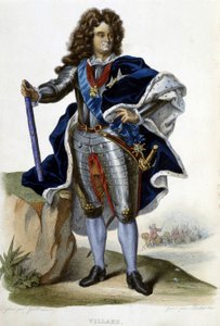 लुइस क्लाउड हेक्टर ड्यूक ऑफ विलार्स, फ्रांस के मार्शल (1653-1734) का पोर्ट्रेट - "" ले प्लूटार्क फ़्रैंकैस "", एड। लैंग्लोइस, पेरिस द्वारा अज्ञात कलाकार