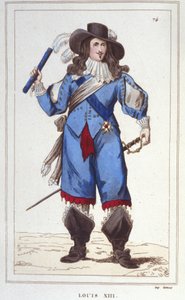 लुई XIII (1601 - 1643) का पोर्ट्रेट, फ्रांस के राजा ने 1830 . का उत्कीर्णन किया द्वारा अज्ञात कलाकार