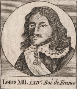 लुई XIII का पोर्ट्रेट जस्टे (1601-1643) फ्रांस के राजा - लुई XIII, 1610 से 1643 तक फ्रांस के राजा - चार्ल्स कॉन्स्टेंट ले टेलर 1821 द्वारा "इंस्ट्रक्शन सुर ल हिस्टोइरे डी फ्रांस" से उत्कीर्णन द्वारा अज्ञात कलाकार