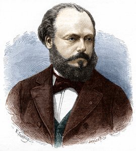 मार्सेल डेप्रेज़ का पोर्ट्रेट (1843-1918), फ्रांसीसी इंजीनियर और भौतिक विज्ञानी। द्वारा अज्ञात कलाकार