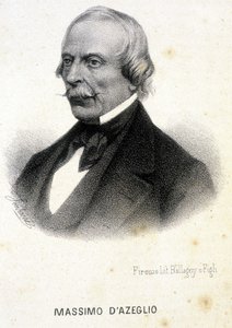 मास्सिमो टापरेली का पोर्ट्रेट, मार्क्विस डी'ज़ेग्लियो (1798 - 1866), इतालवी राजनीतिज्ञ, चित्रकार और लेखक। 19वीं शताब्दी का उत्कीर्णन। द्वारा अज्ञात कलाकार