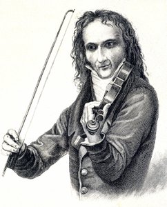 निकोल पगनिनी का पोर्ट्रेट (1782 - 1840) द्वारा अज्ञात कलाकार