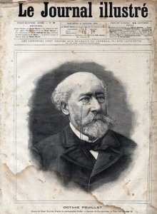 ऑक्टेव फ्यूइलेट का पोर्ट्रेट (1821-1890), फ्रांसीसी उपन्यासकार, नाटककार और शिक्षाविद - 1891 के "ले जर्नल इलस्ट्रियस" में उत्कीर्णन द्वारा अज्ञात कलाकार