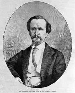 पाओलो जियाओमेट्टी का पोर्ट्रेट (1816-1882) इतालवी लेखक। द्वारा अज्ञात कलाकार