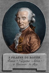 पिलाट्रे डी रोज़ियर (1756 - 1785) का पोर्ट्रेट, फ्रांसीसी भौतिक विज्ञानी और वैमानिकी (एक गर्म हवा के गुब्बारे में पहली यात्रा) द्वारा अज्ञात कलाकार