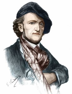 रिचर्ड वैगनर (1813-1883), जर्मन संगीतकार और नाटककार का पोर्ट्रेट। द्वारा अज्ञात कलाकार